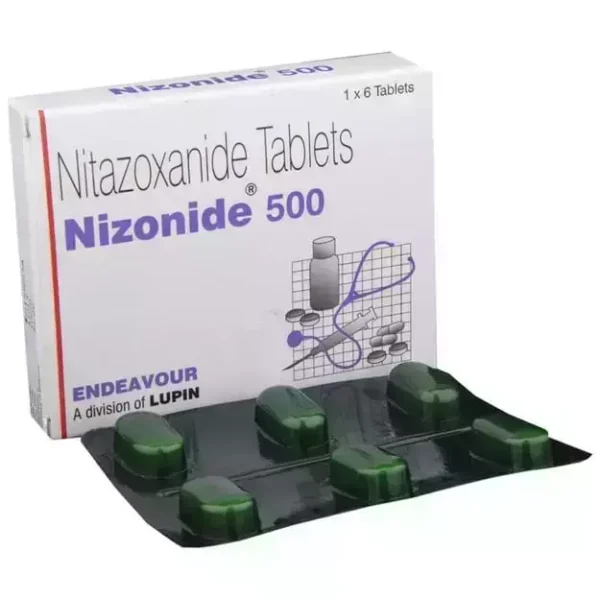 Nizonide 500mg Tablet (Nitazoxanide) -A Stripe Of 6 Tablets