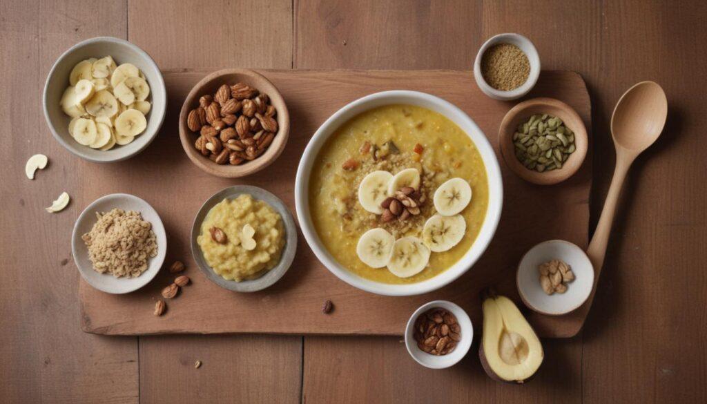 Plate of fiber-rich foods to restore gut health naturally