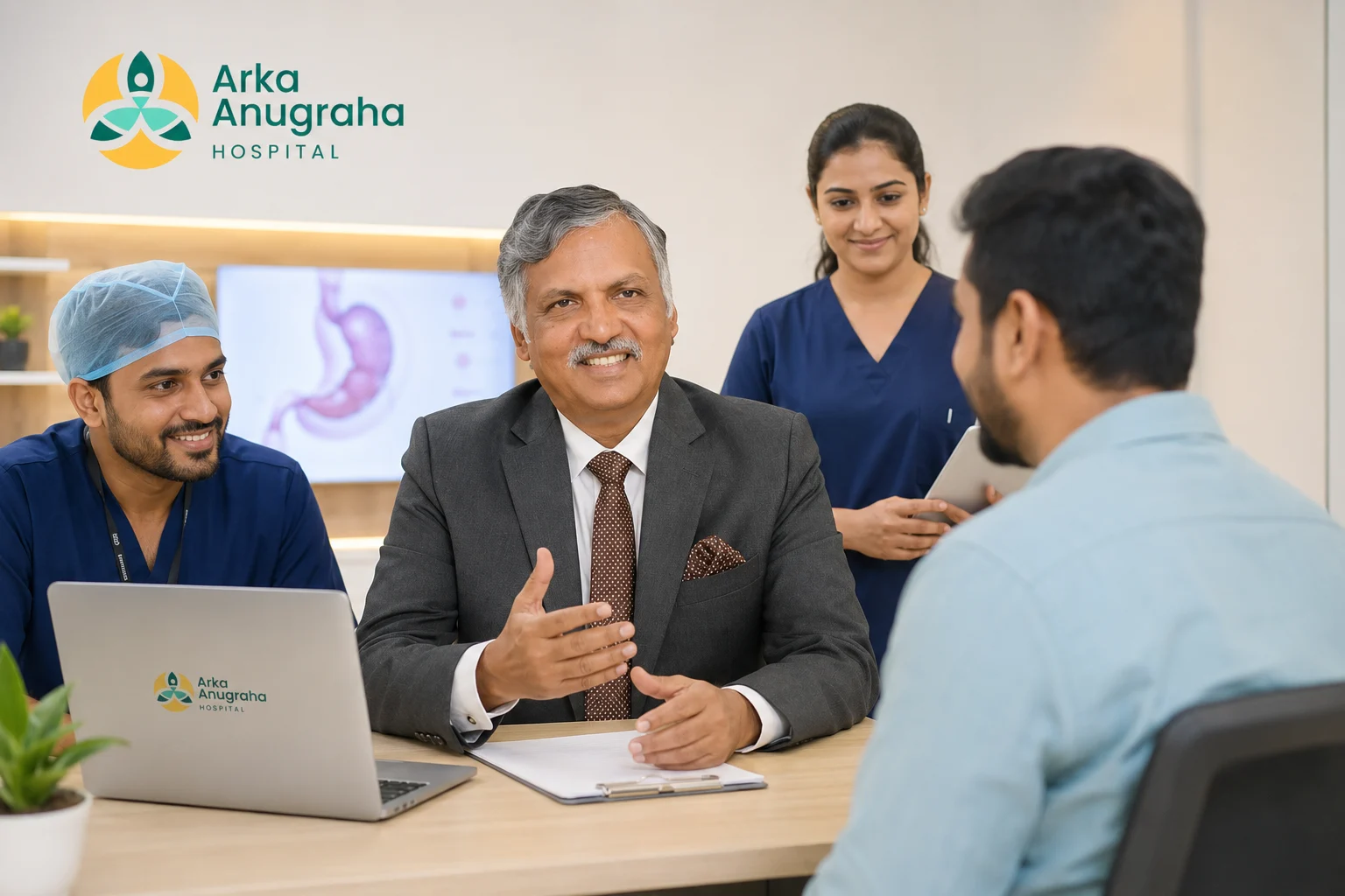 Hernia specialist consultation at Arka Anugraha Hospital, JP Nagar, Bangalore