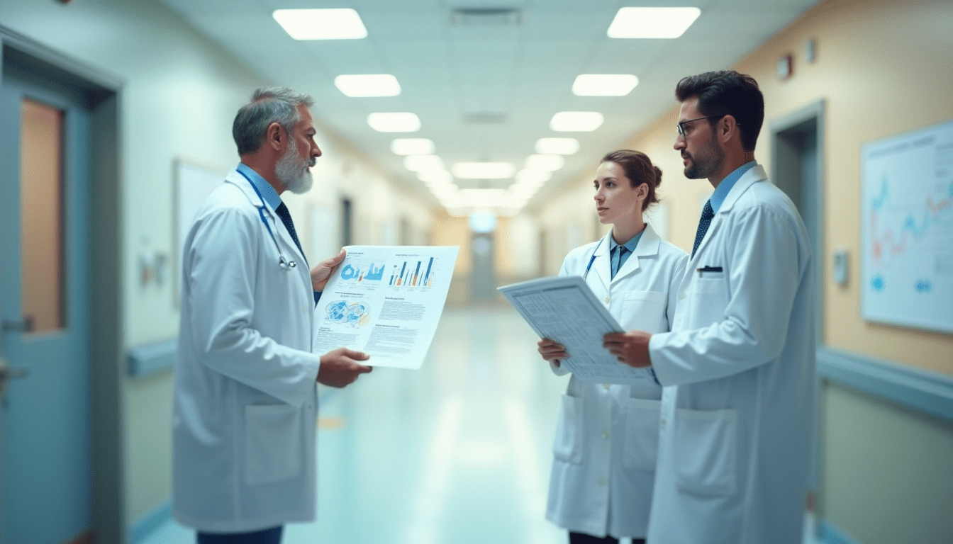 Doctors debating EECP effectiveness – critics highlighting trial doubts vs supporters showing patient success.