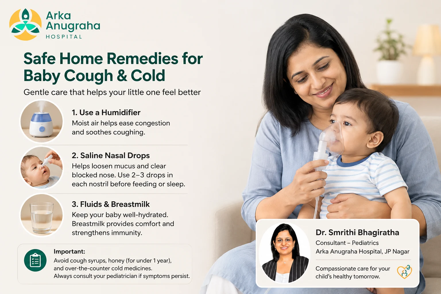 Safe home remedies for baby and child cough and cold